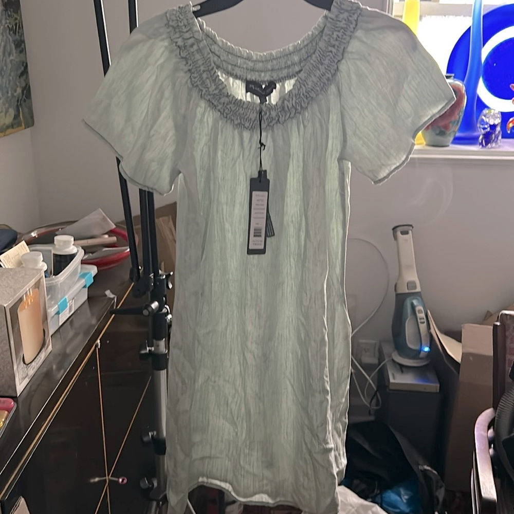 Michael Stars smocked shoulders dress